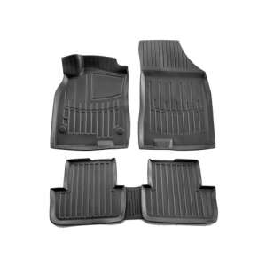 Renault Fluence (2009-2015) black rubber car mats set, tray type - Car mat