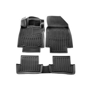 Renault Clio IV (2012-2019) black rubber floor mats set, tray type - Car mat