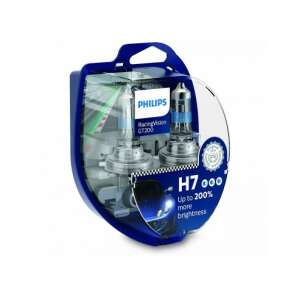 Philips RacingVision GT200 H7 Car Headlight Bulbs, 2 Pack, Up to 200% Brighter, 12V 55W - Car bulb