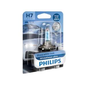 Автомобилна крушка Philips WhiteVision Ultra H7, 12V, 55W - Автомобилна крушка