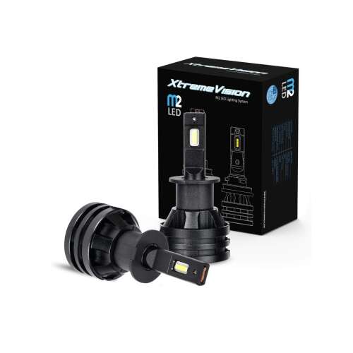 Becuri auto Xtreme Vision M2 LED H3, 6500K, 28W, 6000 lumeni, 12V-24V, Canbus