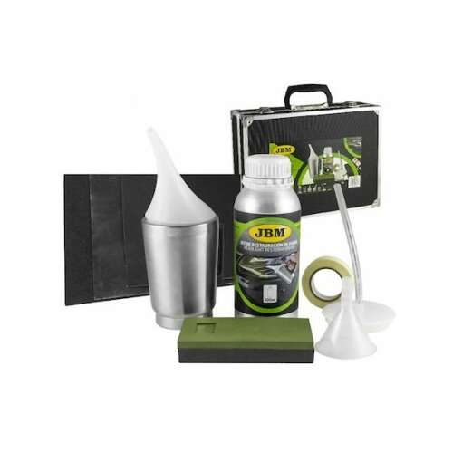 JBM headlight restoration kit, includes all necessary tools and materials for restoring headlights