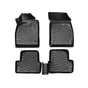 Opel Astra J 2009-2015 car floor mats, set of 4, black rubber, tray type, non-slip - Car mat
