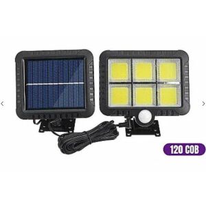 Reflektor solarny z czujnikiem ruchu - 10W COB LED, lampa solarna z 6 diodami COB - Latarnia słoneczna