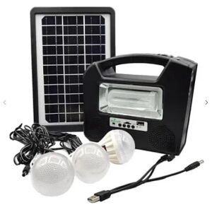 Zestaw solarny CCLAMP CL-26: panel słoneczny, radio, odtwarzacz MP3 i światła LED - Latarnia słoneczna