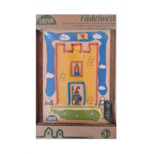 LENA Hrad Drevená hračka na šnurovanie pre deti 3+, rozvoj jemnej motoriky - Hračky pre rozvoj škôlkarov