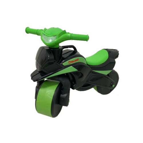 Doloni Ride-on Motorcycle with Sounds and Lights, Black and Green