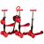 Multiple Speedy 5-in-1 Red Kids Scooters with different configurations