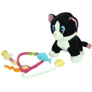Pelux and Me Veterinary Cat Plush Toy with Accessories - Doctor Playset