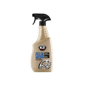 K2 Felix Почистващ препарат за джанти, бутилка 750ml, почистващ препарат за джанти за автомобили, премахва прах от спирачки, мръсотия и мръсотия - Инструмент за грижа за автомобила