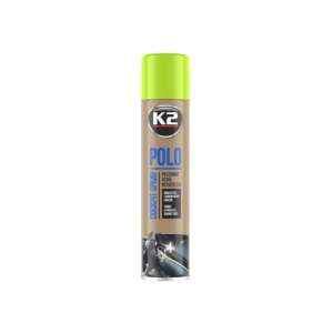 K2 Polo Cockpit Spray, 300ml, zöld alma illatú, szilikon spray autó műszerfalhoz, visszaállítja a fényét és védi a repedésektől és az elszíneződéstől - K2