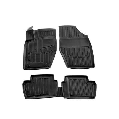 Citroen C4 (L) (2004-2010) car floor mats, black rubber tray type