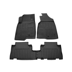 Opel Antara (2006-2018) car floor mats, black rubber tray mats, full set - Car mat