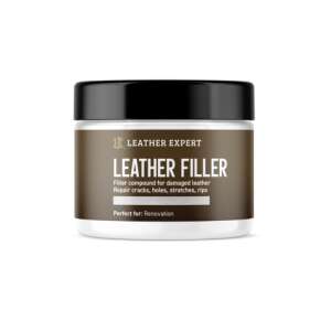 Leather Expert Leather Filler White 50ml, filler compound for damaged leather, repair cracks, holes, scratches, rips, renovation - Leather Expert