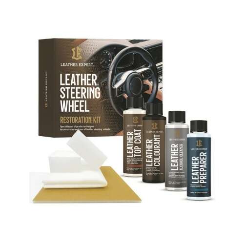 Leather Expert Lederlenkrad-Restaurierungsset, beige, Autoinnenraumreparatur, Lederpflege