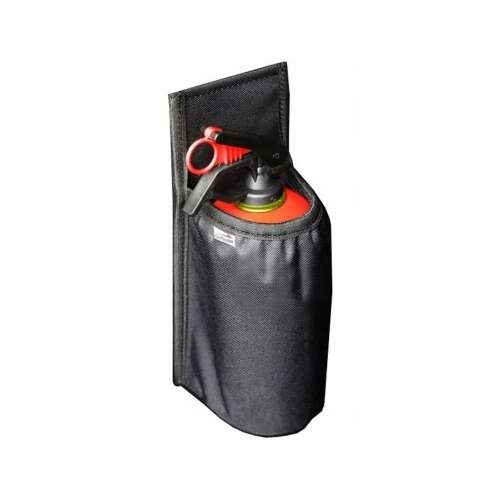 Angled view of car fire extinguisher holder
