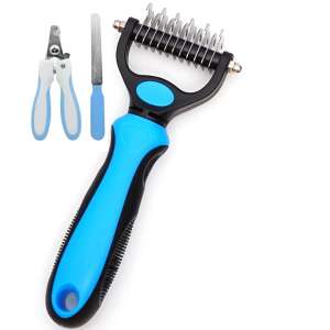 Set de îngrijire pentru animale de companie OnePet, include o perie de deshedare, tăietor de unghii și o pilă - Perie pentru animale, mașină de tuns, foarfece, mașină de tăiat gheare