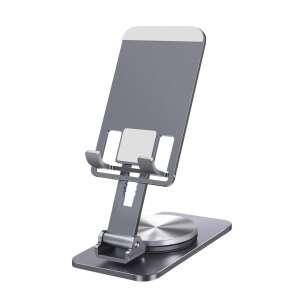 Smarto H13 Obrotowy uchwyt na telefon 360°, przenośny, biurko, tablet, iPad, regulacja wysokości i kąta nachylenia, składany, bardzo stabilny, wysokiej jakości stop aluminium, antypoślizgowy
