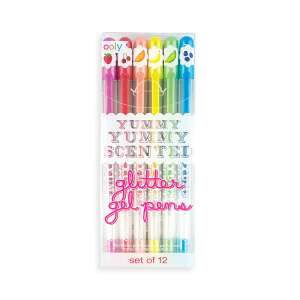 Ooly Yummy Yummy Scented Glitter Gel Pens, set of 12, fruit scented, glitter gel pens - Ooly