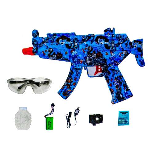 Pioneer MP5 Automatic Gel Blaster Toy Gun with Accessories, Includes Safety Glasses, Battery, Charger, and Gel Balls
