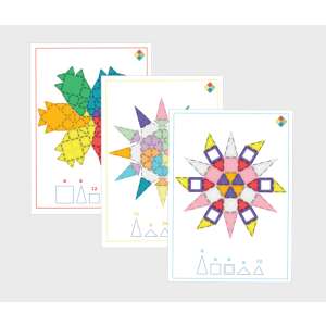 Magblox Mandala card set for magnetic building blocks, 24 designs, 3 challenge levels - Magnetic building game