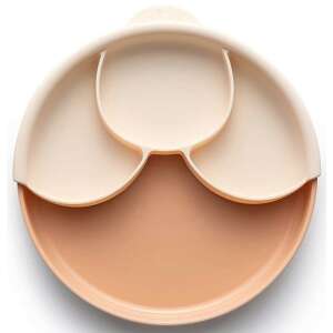 Miniware Healthy Meal Set, divided plate with suction base, caramel color - Kids' Plate