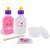 Tuban Cookie Slime DIY Slime Set, includes pink PVA glue, activator, glitter, spatula, and container