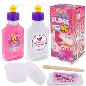 Tuban Cookie Slime DIY Slime Set, включва розово PVA лепило, активатор, блясък, шпатула и контейнер - Tuban