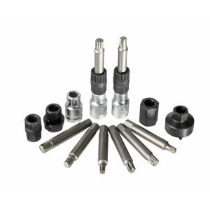 Topmaster 13-Piece Alternator Freewheel Pulley Removal Tool Set - Close-up - Tool Set