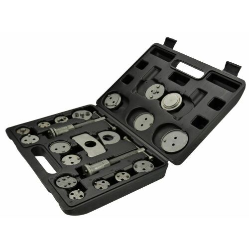 Open GEKO Brake Caliper Retractor Kit showing all 21 pieces