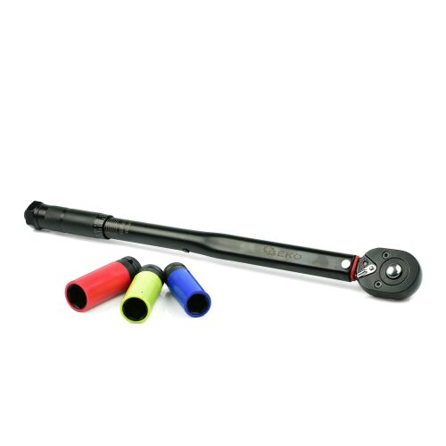 Geko G10068 Torque Wrench 1/2 inch 28-210 Nm with sockets