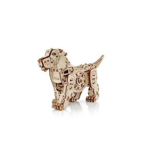 EWA Eco Wood Art 3D wooden puzzle, Puppy, assembled, wind-up, walking, 220 pieces