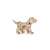 EWA Eco Wood Art 3D wooden puzzle, Puppy, side view, assembled, wind-up, walking