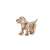 EWA Eco Wood Art 3D wooden puzzle, Puppy, side view, assembled, wind-up, walking