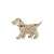 EWA Eco Wood Art 3D wooden puzzle, Puppy, side view, assembled, wind-up, walking