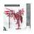 Piececool Thunder Wings 3D Metallpuzzle, zusammengebautes Modell, rot und silber, 215 Teile, Wohnkultur