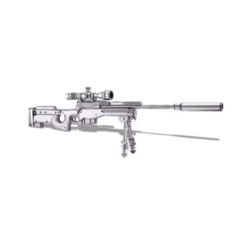 3D-Puzzle, AWM-Scharfschtzengewehr, Piececool, Metall, 186 Teile 105296566