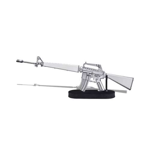 Piececool M16A1 karabin szturmowy 3D metalowa układanka, 86 elementów