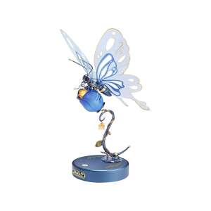 ROKR Mechanical Butterfly 3D puzzle, Blue Flyer, assembled model - Puzzle