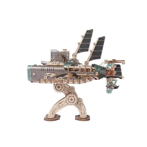 MFantasy Steampunk Luftschiff 20000 Meilen unter dem Meer 3D Holzpuzzle, Grau, 396 Teile