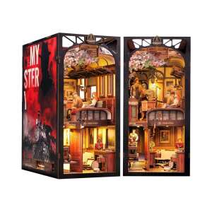 Cutebee Train Mystery Case puzzle 3D, un model detaliat al unui tren vintage cu mai multe camere și personaje, 338 de piese - Puzzle 3D & Puzzle cu burete