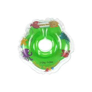Grüner BabySwimmer aufblasbarer Nackenring für Babys von 0-24 Monaten, 3-12kg - Schwimmreifen