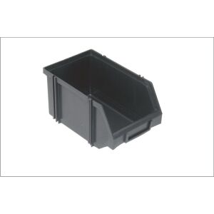 Single ModulBox EvoTools polypropylene storage bin, black, durable plastic container - Tool & Part Organizer
