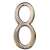 Evotools Cifra Metalica 8, 100 mm x 50 mm, házszám, fém, arany