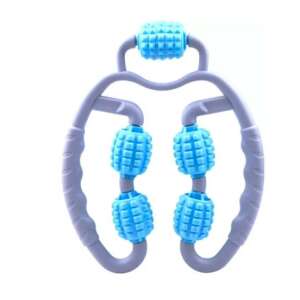 Manual muscle massage roller with 5 rollers for arms, shoulders, legs, and hips - Mini manual massager