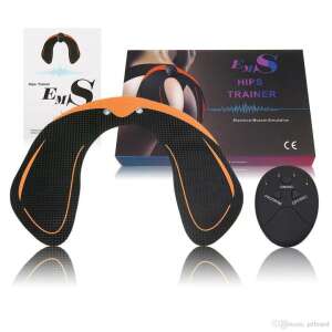 EMS Hips Trainer muscle stimulator for buttocks and thighs, with remote control, black and orange - Muscle Stimulator
