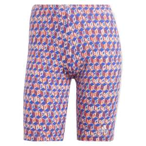 Adidas kerékpáros nadrág, teljes felületű nyomattal, kék, rózsaszín, fehér - Női leggings