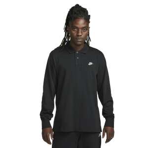 Nike Club Long Sleeve Polo Shirt in Black - Nike