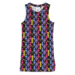 Puma X Trolls girls dress, black with colorful Trolls and Puma logo print - Puma