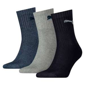 3 pár Puma Short Crew zokni kék, szürke és fekete színben - Puma